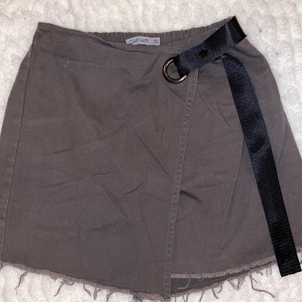 CARMAR Canvas Skirt with Asymetric Front Detailing